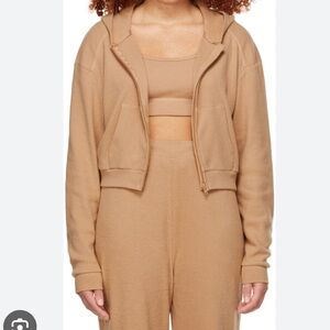 SKIMS - waffle Tan Hoodie and Pants Set